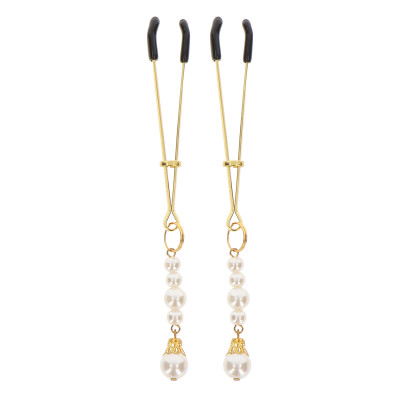 Taboom Tweezers with Pearls Gold