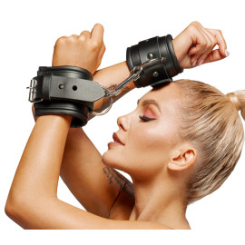 Zado Professional Leather Handcuffs Black
