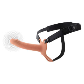 Hidden Desire Inferno Vibrating Silicone Hollow Penis Strap-On with Remote 18cm Skin