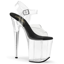 Pleaser Flamingo-808 Clr-Blk/Clr