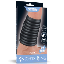 LoveToy Vibrating Wave Knights Ring Black