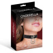 Cinderella Collar with Double Ring Vegan Leather Black