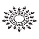Petits JouJoux Crystal Sticker Breast Jewelry Set of 2 Black
