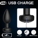 SuperLove Shiny Vibrating Butt Plug with Remote Control Black
