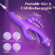 SuperLove Neptune 4in1 Rabbit Flapping Vibrator with Anal Beads Purple